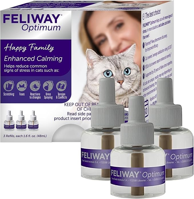 feliway optimum 30 day refill x 3 value pack 48ml feliway optimum 30 day refill x 3 value pack 48ml