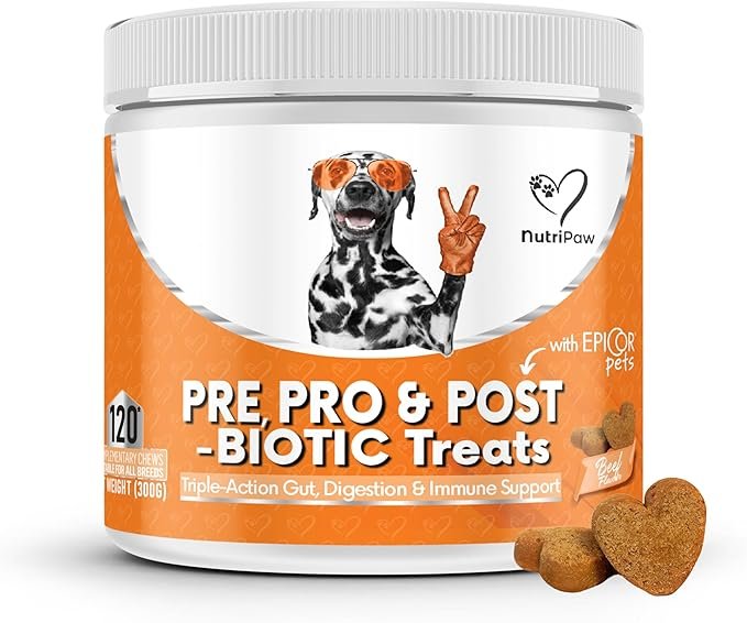 nutripaw pre, pro & post digestive treats for dogs 120pcs nutripaw pre, pro & post digestive treats for dogs 120pcs