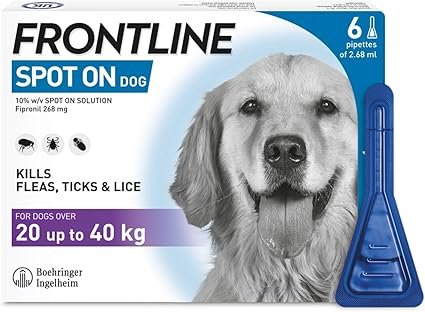 frontline spot on large dog 20 40kg, 6 pipettes frontline spot on large dog 20 40kg, 6 pipettes