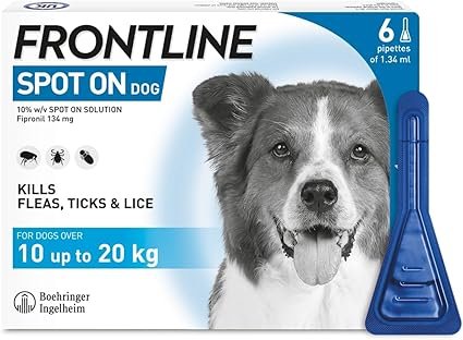 frontline spot on medium dogs 10kg 20kg 6 pipettes frontline spot on medium dogs 10kg 20kg 6 pipettes