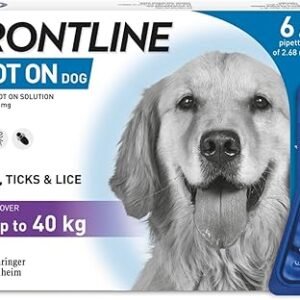 frontline spot on large dog 20 40kg, 6 pipettes